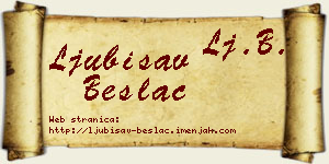 Ljubisav Beslać vizit kartica